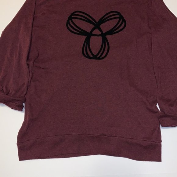 Aritzia TNA Maroon and Black Long Sleeved Tunic - Women’s Size Small - Picture 7 of 9